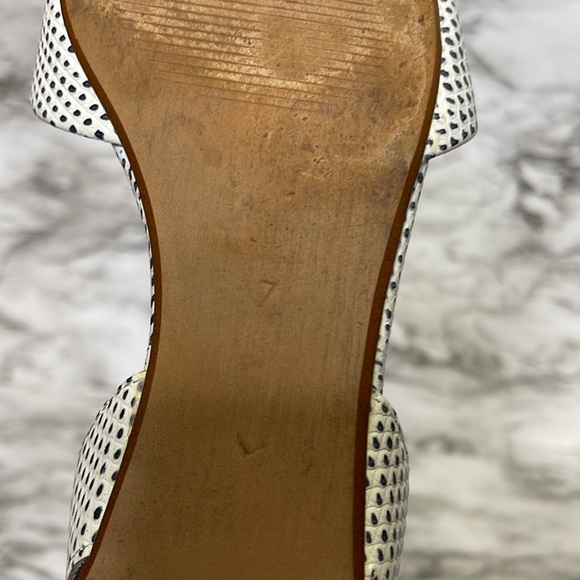 Madewell Womens Sz7. Black White Gray Cut Out Pointy Toe Flats Almost new - Picture 11 of 13